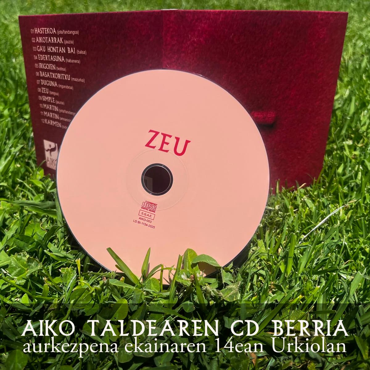 AIKO Taldearen CD berriaren aurkezpena Urkiolan