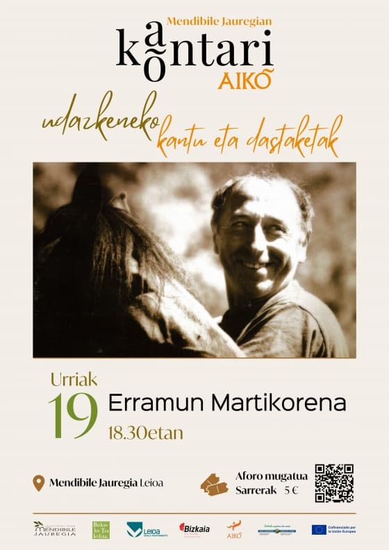 Kontari Kantari Erramun Martikorenarekin. Urriaren 19an Mendibile Jauregian (Leioa)