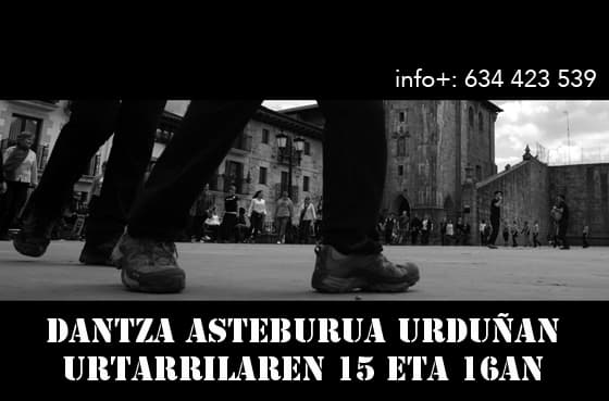 Dantza Asteburua Urduñan, urtarrilaren 15 eta 16an